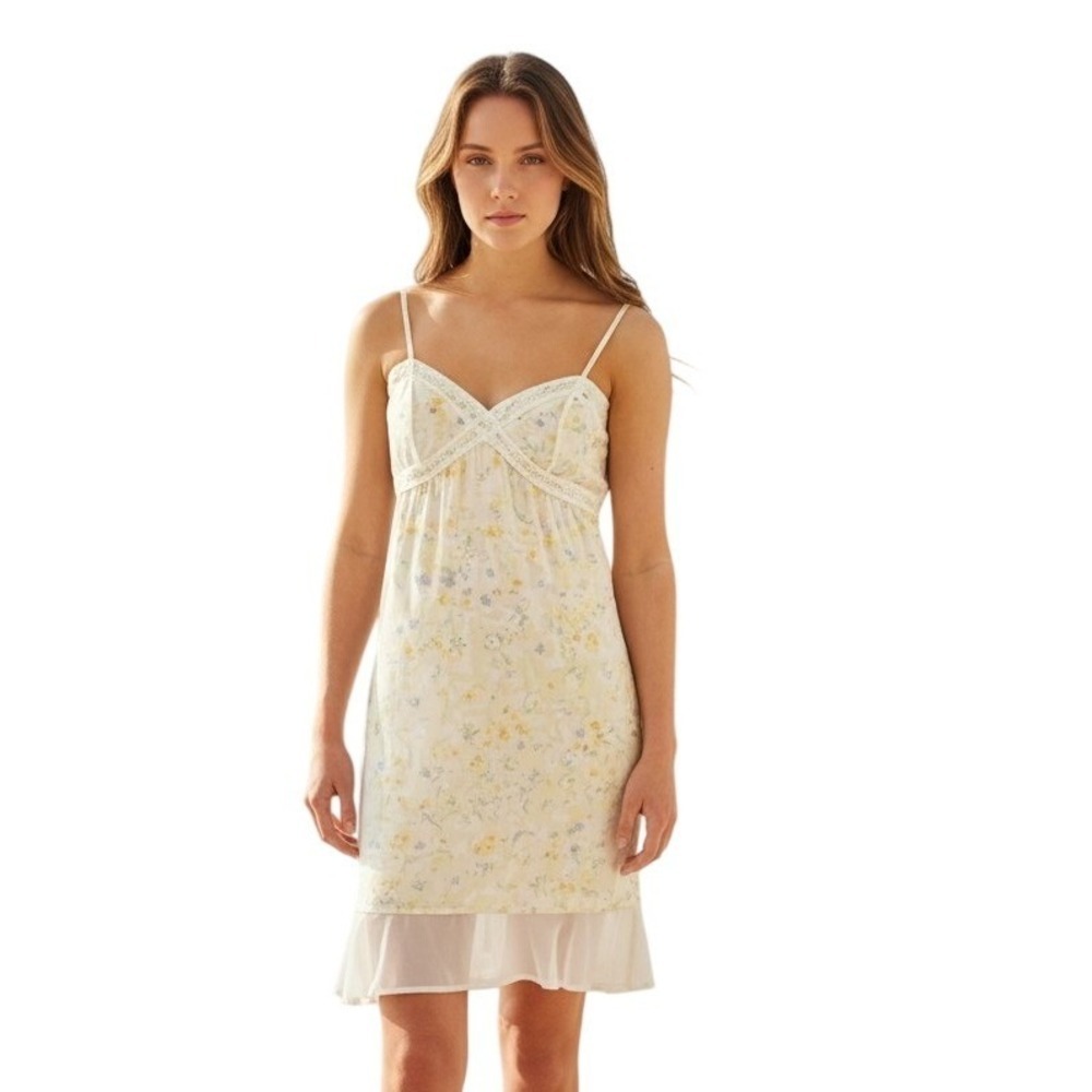 Y2k‎ I Heart Ranson Babydoll Womens Size 10 Floral Dainty Delicate Beachy Dress